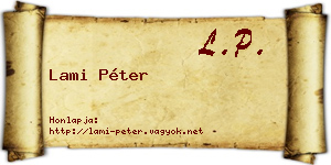 Lami Péter névjegykártya