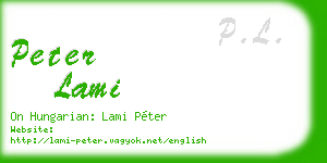 peter lami business card