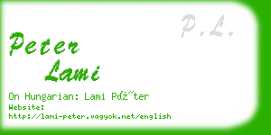 peter lami business card